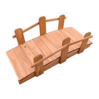 GARTENBRÜCKE - Orange, Holz (70/32/25cm) - Relaxdays