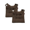 STUHLKISSEN Fino mit Schleifenband 2er Set braun - Braun, Textil (46/42/7cm) - Magma Heimtexx