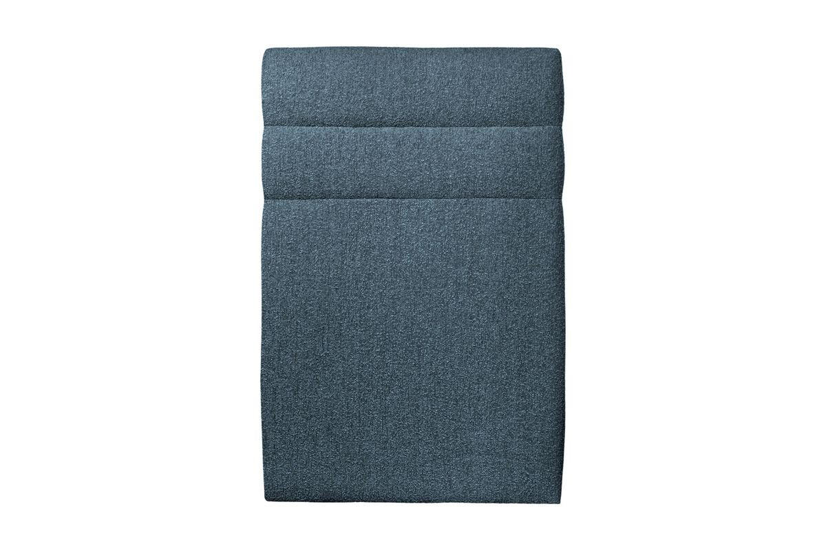 KOPFTEIL Modell Linien – Blauer Bouclé-Stoff 90 cm - Blau/Beige, Karton/Holz (90/120/10cm) - Sommeil de Plomb