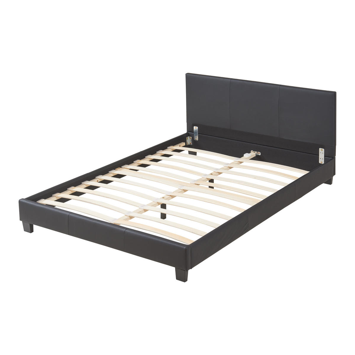 POLSTERBETT Albacete mit Matratze - Schwarz, Textil (140/200cm) - Corium