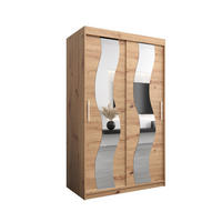 SCHWEBETÜRENSCHRANK 200/120/62 2-türig - Silberfarben/Eiche Artisan, Holz/Kunststoff (120/200/62cm) - Abiks Möbel