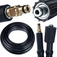 SCHLAUCH M22 Quick Connect, Hochdruck, 5 m, 200 bar, 60 °C, M22x1,5 Anschluss, Click-Connect Kupplung, Schutzkappen - Multicolor, Kunststoff/Metall (10/10/10cm)