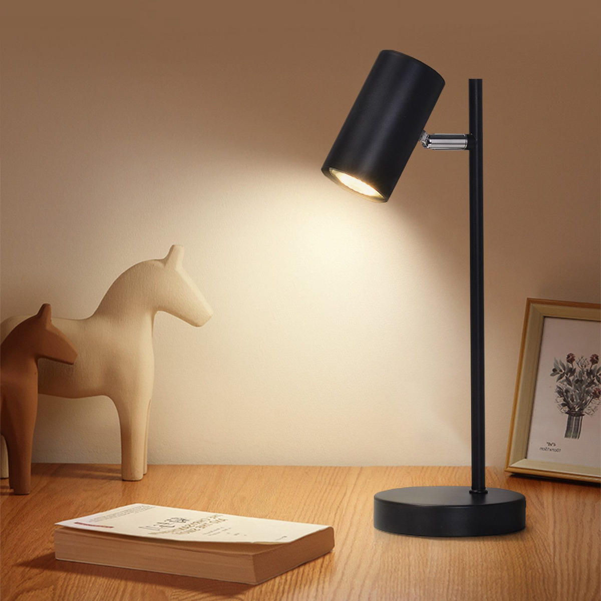 TISCHLEUCHTE Nathanson - Schwarz, Metall (12/13/35cm) - Nettlife