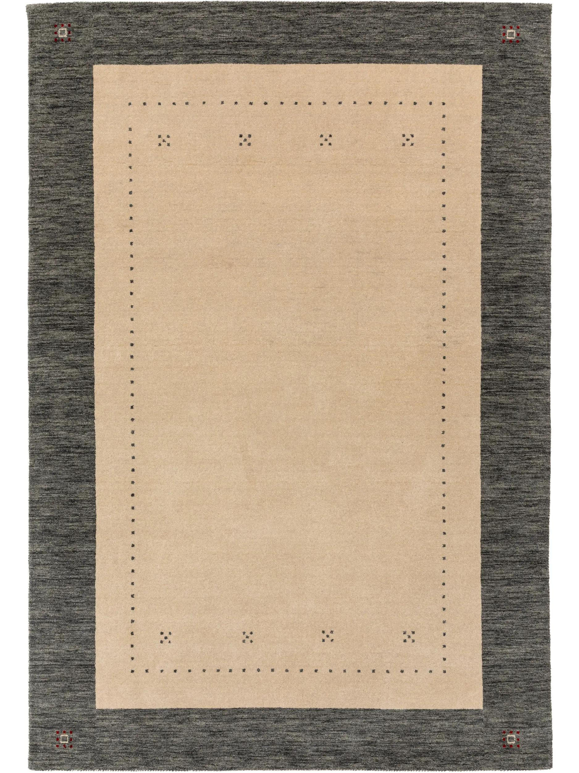 WOLLTEPPICH Jamal Beige/Grau 160x230 cm - Beige, Textil (160/230cm) - benuta Nest