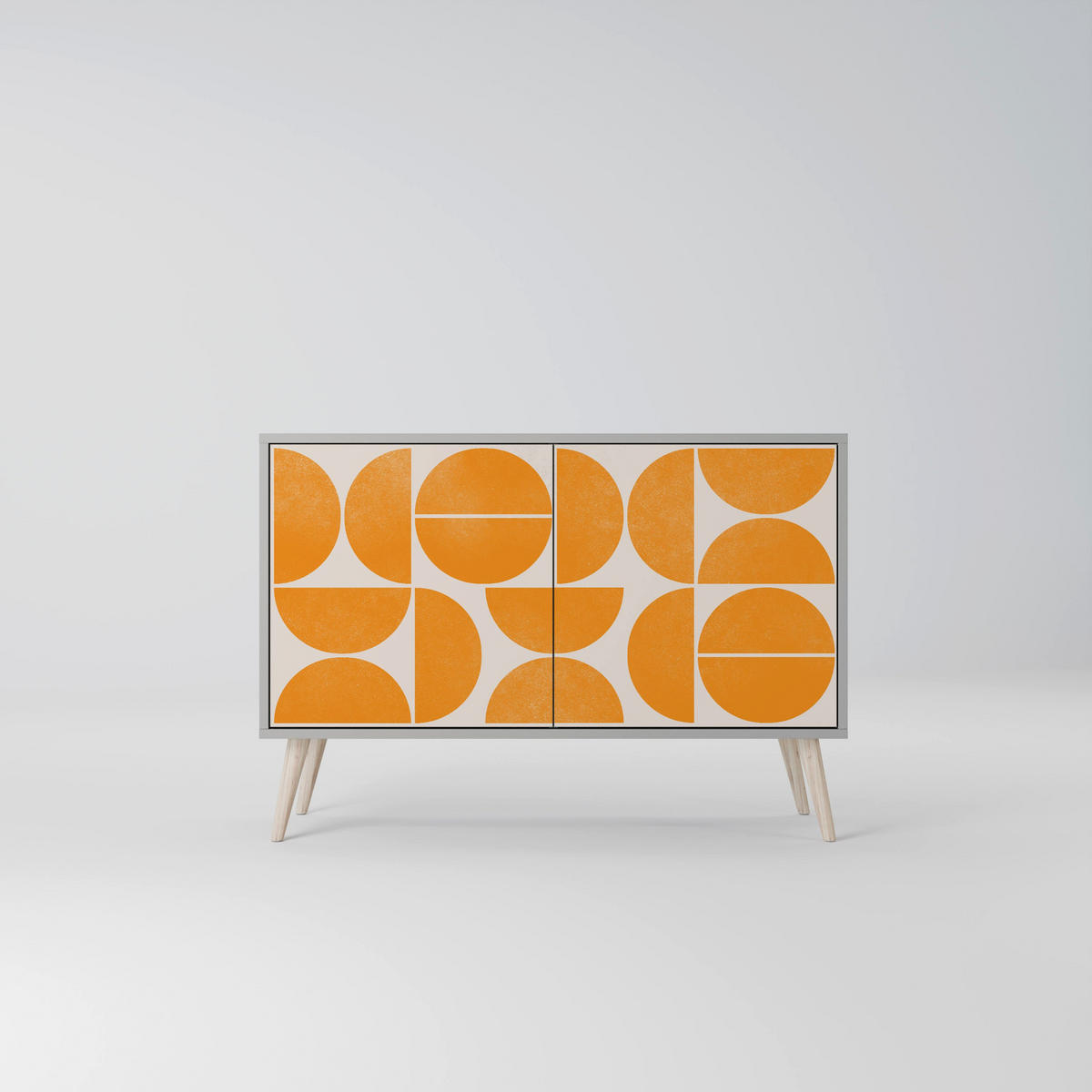 SIDEBOARD RECURRING DREAMS, Eicheneffekt, 111x42x77,5 cm, 2 Türen - Eichefarben/Buchefarben, Holzwerkstoff/Buchenholz (111/77.5/42cm) - SpaceRebels