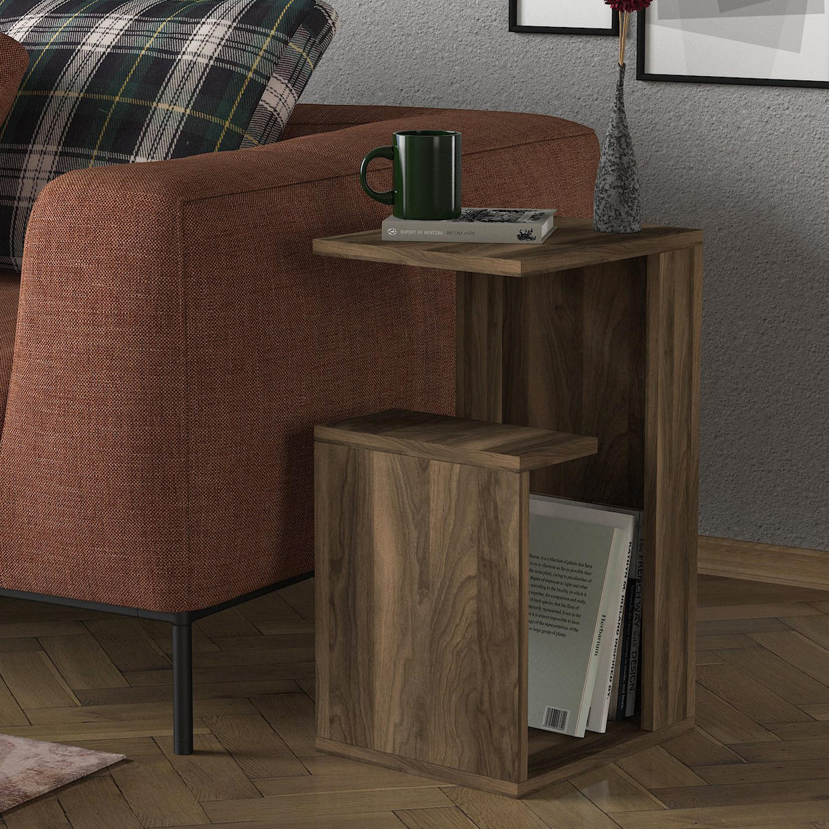 BEISTELLTISCH Sister Tesbih Walnuss - Walnussfarben/Braun, Holzwerkstoff (30/35/60cm) - moebel17