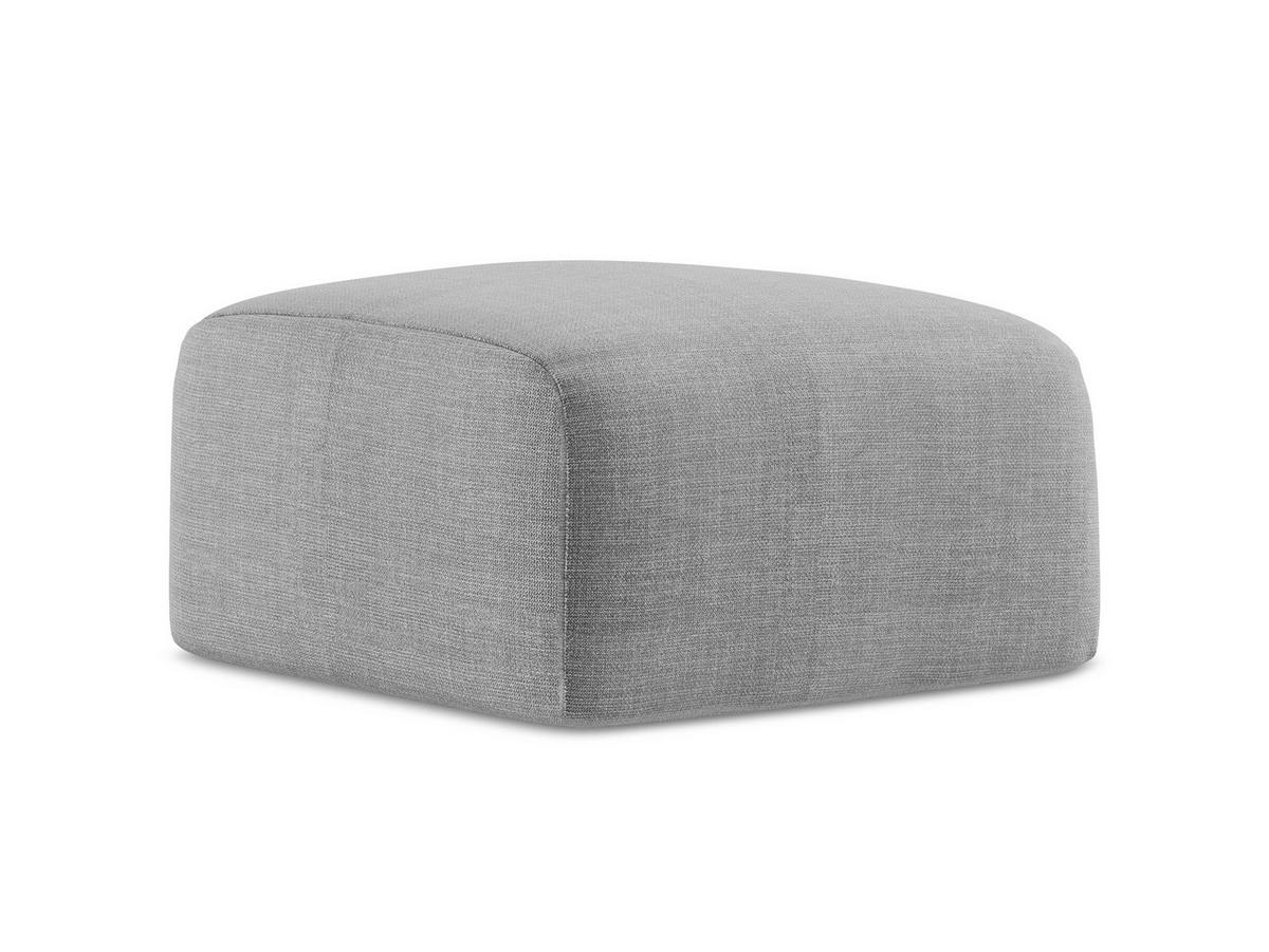 POUF Strukturstoff Grau - Hellgrau/Schwarz, Holzwerkstoff/Kunststoff (65/40/65cm) - Makamii