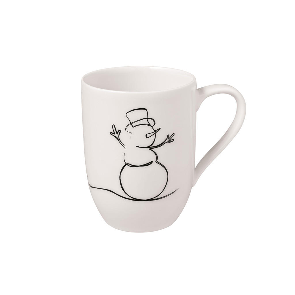 BECHER MIT HENKEL 'XMAS' Statement Lines weiß 290 ml - Weiß, Keramik (0.29L) - Villeroy & Boch