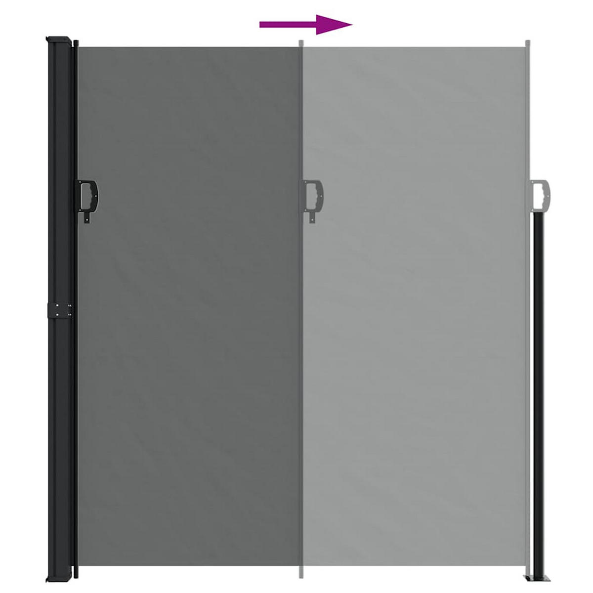 SEITENMARKISE Ausziehbare Anthrazit 220/300 Cm - Anthrazit, Textil (220/300cm) - vidaXL