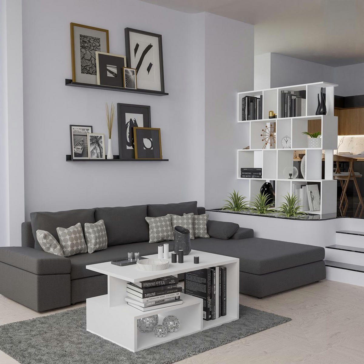 REGAL Remo - Weiß, Holzwerkstoff (59/140/30cm) - kommodly