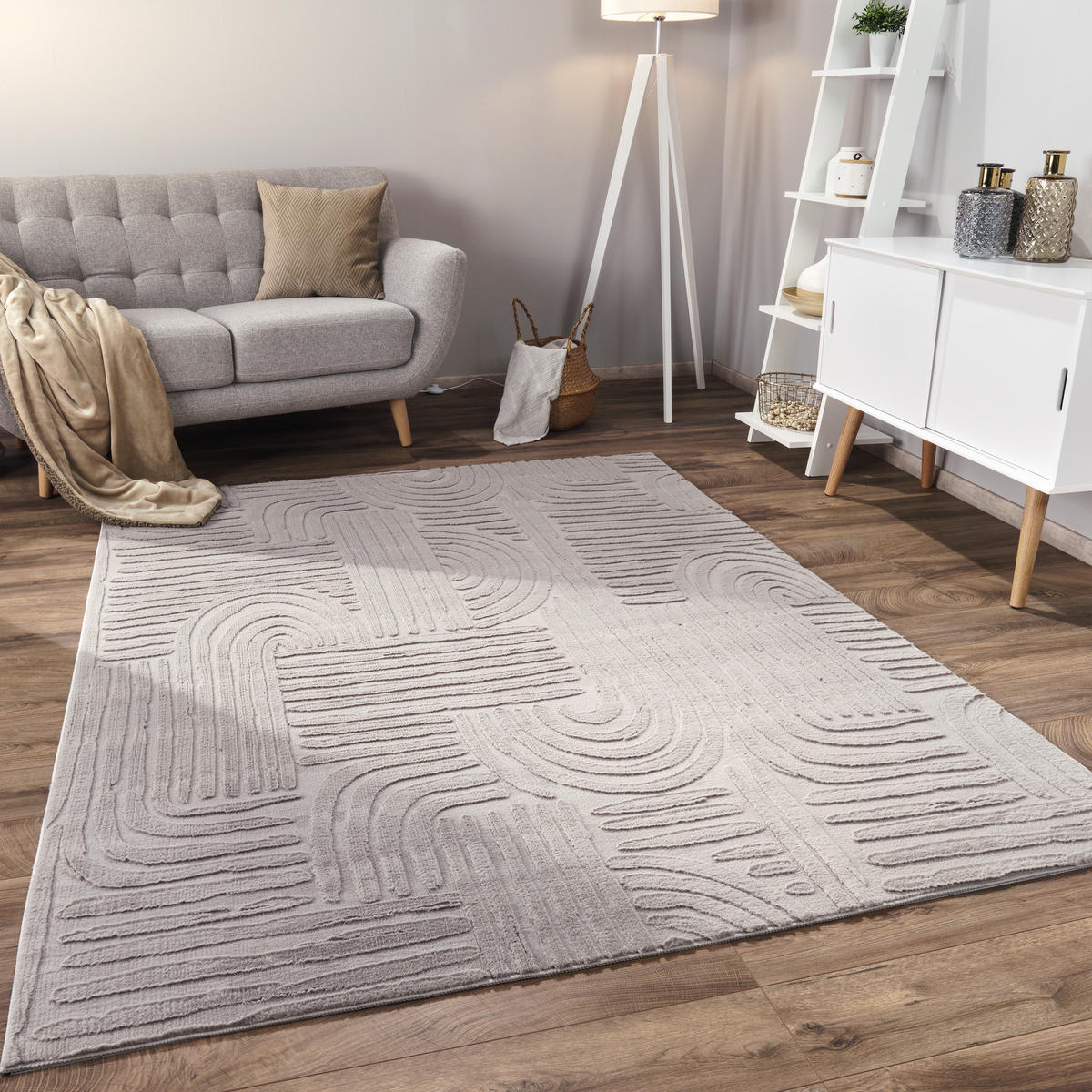 KURZFLORTEPPICH 160/220 cm Lelystad 527 - Grau, Textil (160/220cm) - Paco Home
