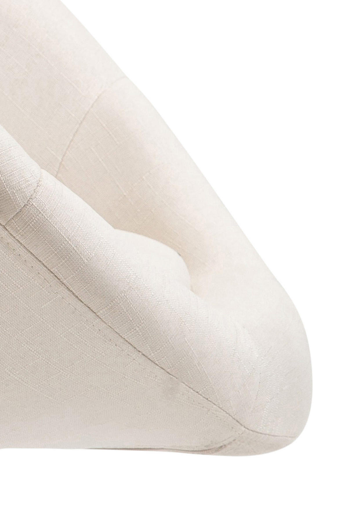 BARHOCKER Stoff creme - Creme/Schwarz, Textil/Metall (65/107/57cm) - CLP