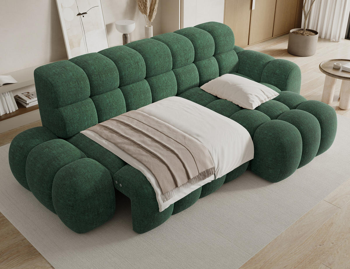 ECKSOFA Lorveno R - Grün (Amore 35) - Grün, Holzwerkstoff (283/165cm) - Möblo