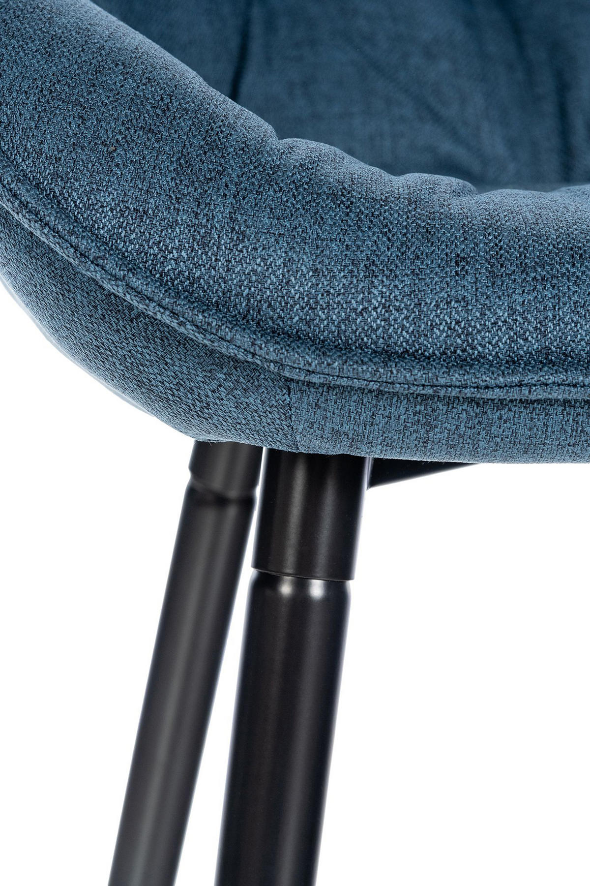 BARHOCKER 2er Set Gibal Stoff blau - Blau/Schwarz, Textil/Metall (54/93.5/57.5cm) - TPFLiving