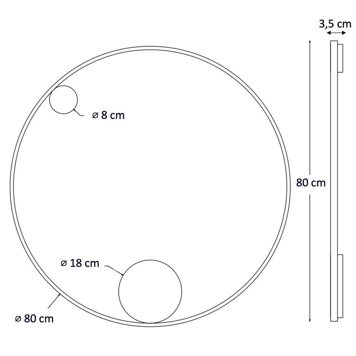 DECKENLEUCHTE Ceira, Messing, 3cm - Goldfarben, Metall (3/80/80cm) - KOSILUM