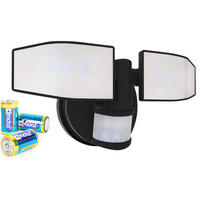 LED-BATTERIE Strahler mit Bewegungsmelder Batteriebetrieben 24x12x12,5cm schwarz - Schwarz, Kunststoff (11.5/24/12.5cm) - Northpoint
