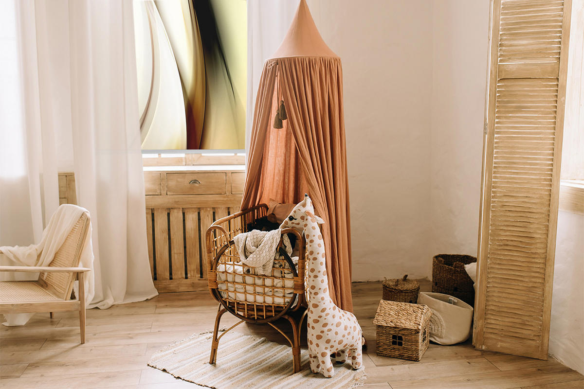 VNÚTORNÁ roleta - okenná roleta - roleta - 90x140 cm - Žltá abstrakcia - žltá, plast (90/140/0.5cm) - TULUP