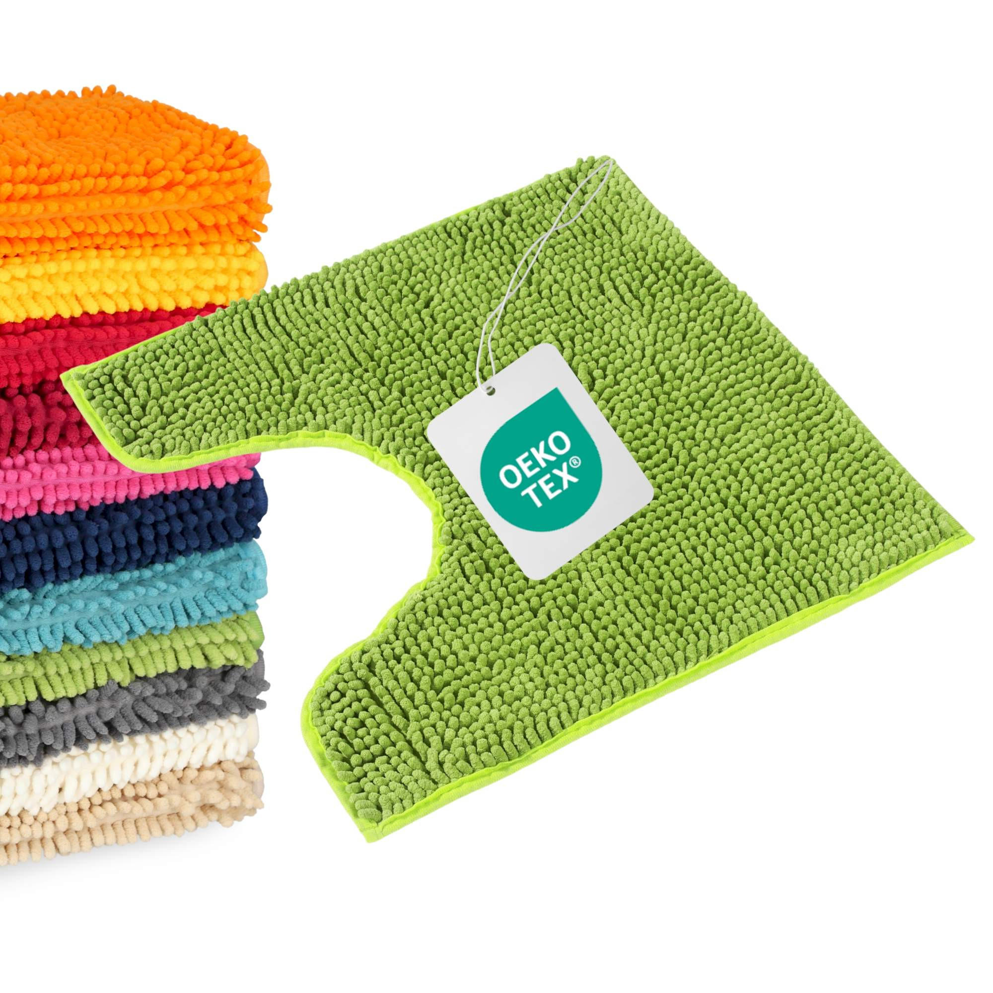 BADEMATTE MIT WC AUSCHNITT PARIS - Grün, Textil (45/45cm) - WohnDirect