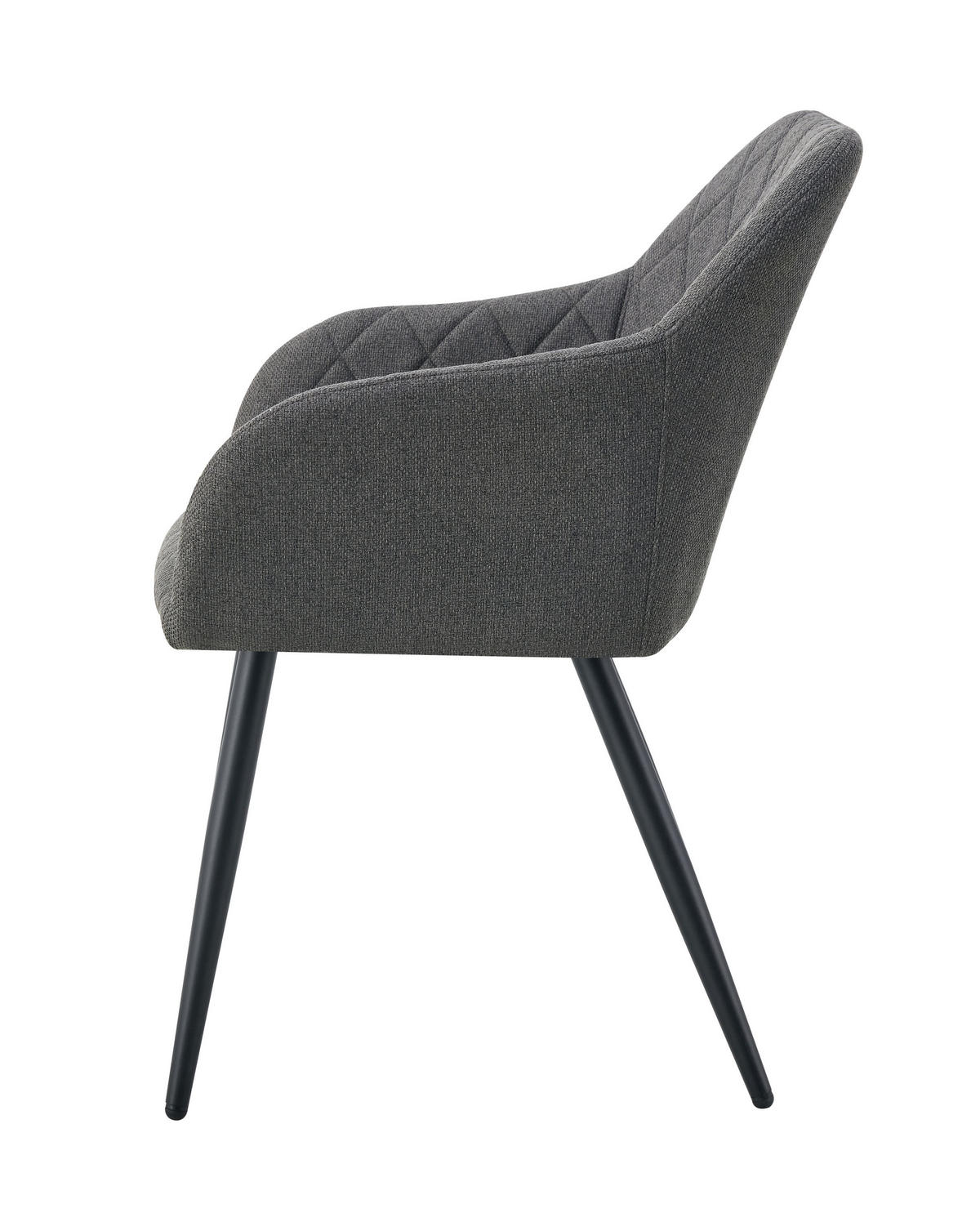 STUHL 2er Set Oslo Stühle in Anthrazit - gemütliches Design - Top Qualität B/H/T: 56x83x60 cm - Anthrazit, Textil (60/83/56cm)