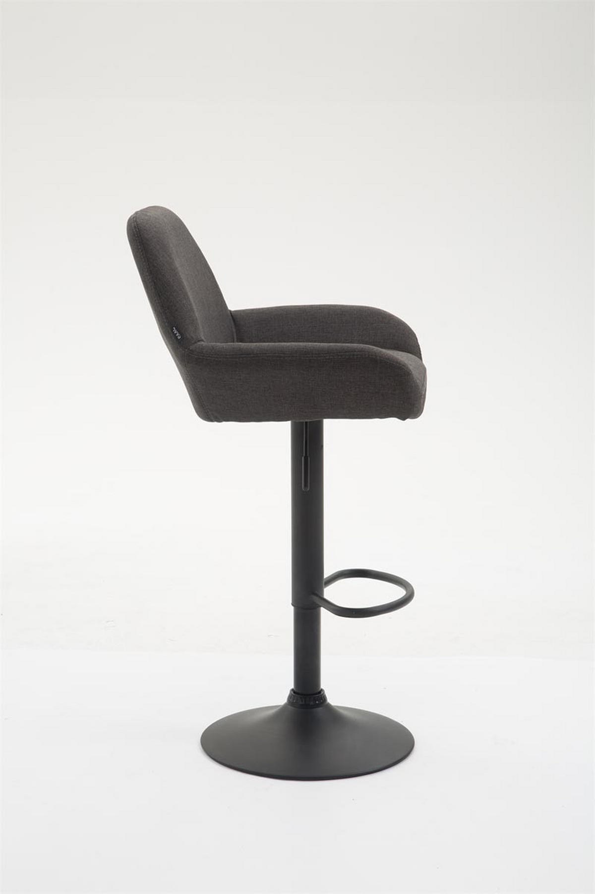 BARHOCKER Stoff dunkelgrau - Dunkelgrau/Schwarz, Textil/Metall (51/89/52cm) - CLP