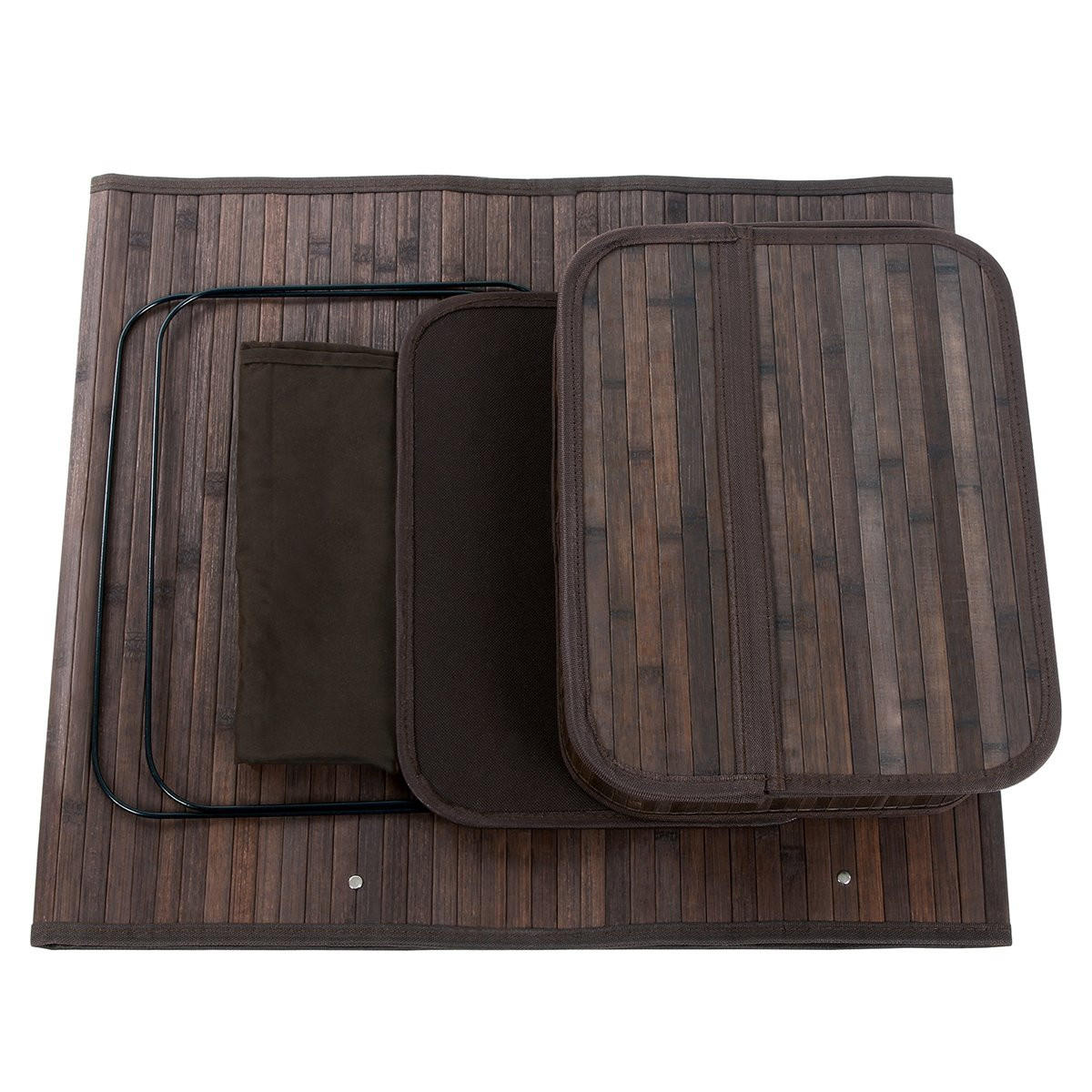 WÄSCHEKORB aus braunem Bambus - L40 cm - Braun, Holzwerkstoff (30/60/40cm) - Calicosy