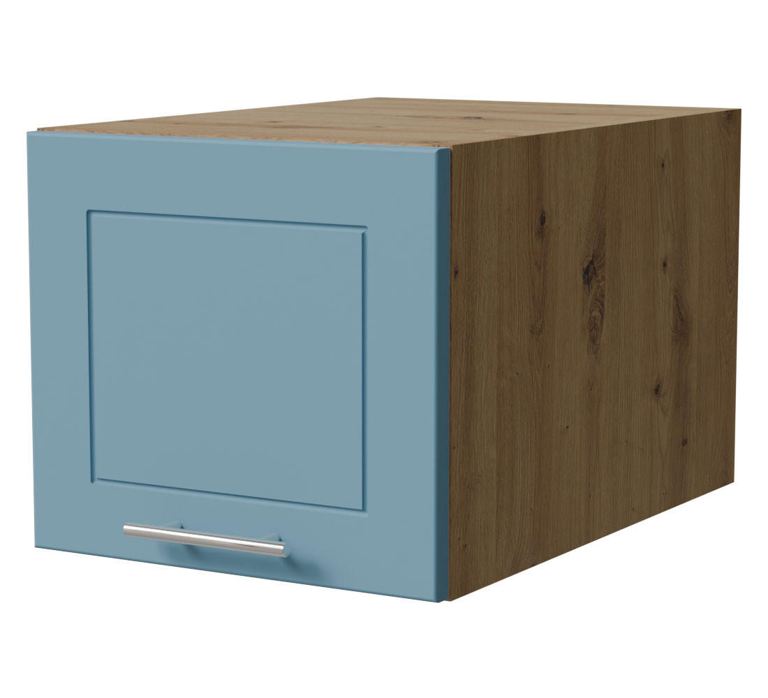 AUFSATZSCHRANK Bari W6B/40 Eiche Artisan / RAL 5024 pastellblau 40 / 59 / 36cm - Blau/Eiche Artisan, Holz/Holzwerkstoff (40/36/59cm) - Feldmann-Wohnen