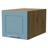 AUFSATZSCHRANK Bari W6B/40 Eiche Artisan / RAL 5024 pastellblau 40 / 59 / 36cm - Blau/Eiche Artisan, Holz/Holzwerkstoff (40/36/59cm) - Feldmann-Wohnen
