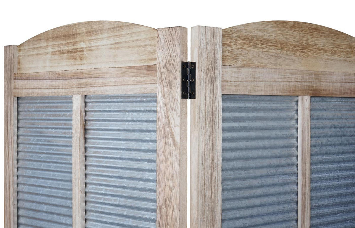 PARAVENT Grau, Braun - Braun/Grau, Holz (161/170/28cm) - MCW