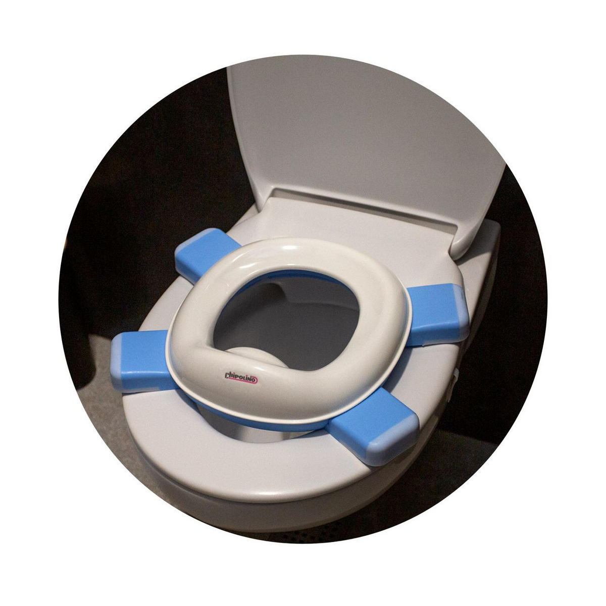 TOILETTENTRAINER Viaggio 2 in 1 blau Töpfchen, faltbar, Tragetasche, Spritzschutz, abnehmbarer Behälter - Blau, Kunststoff (26/28cm) - Chipolino