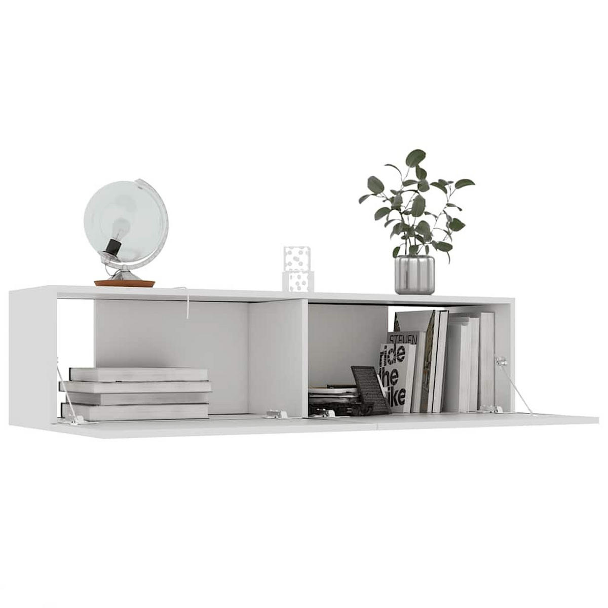 TV-SCHRANK Weiss 120/30/30 Cm Holzwerkstoff - Weiß, Holzwerkstoff (30/120/30cm) - vidaXL