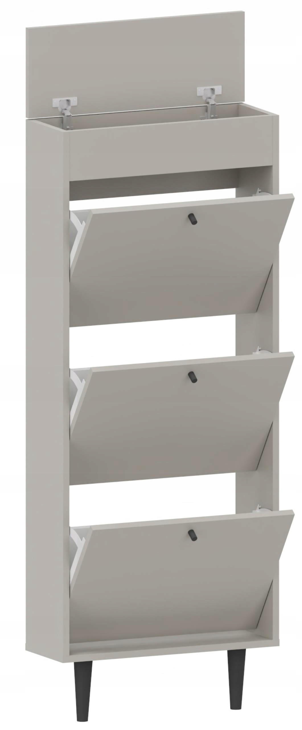 SCHUHSCHRANK Dotti 531 Kaschmir 55/21/141 cm Wandmontage - Kaschmir, Holzwerkstoff (55/141/21cm) - Matkam Möbel