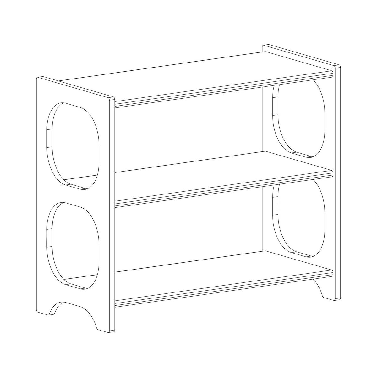 STANDREGAL - Birkefarben, Holz (78/66/35cm) - arthur berndt