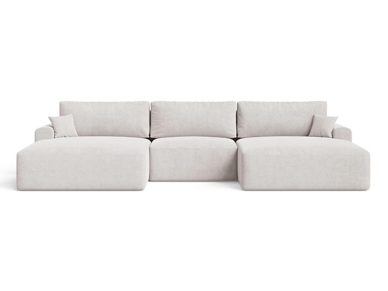 ECKSOFA U Serene Grau - Grau, Holz/Textil (391/145cm) - Graingold
