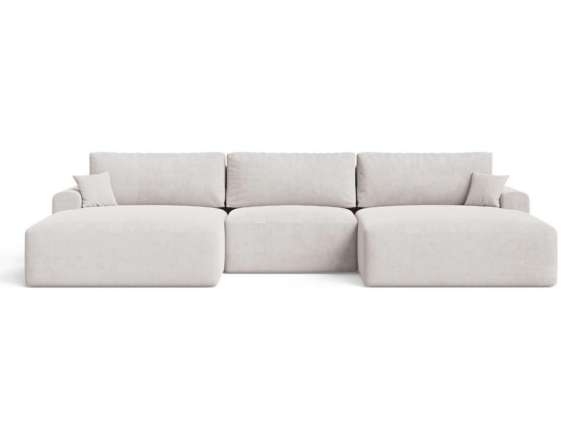 ECKSOFA U Serene Grau - Grau, Holz/Textil (391/145cm) - Graingold
