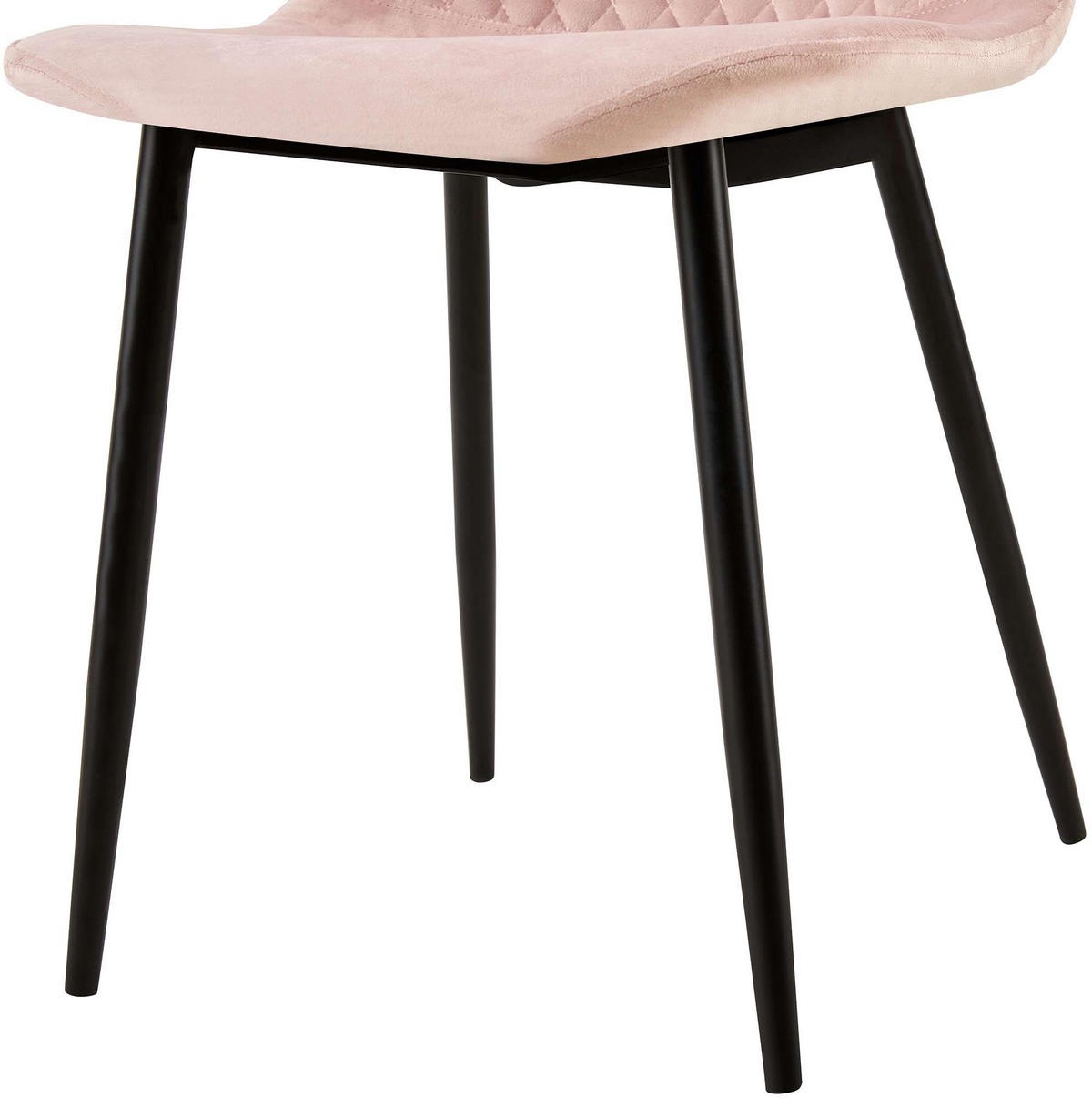 STUHL Samt Pink - Pink/Schwarz, Textil/Metall (44/88/54cm) - CLP