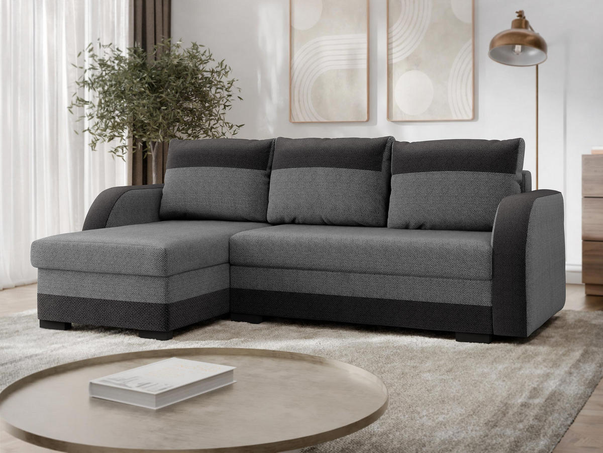 COLTAR Jozef - gri închis/negru, material textil/lemn (230/140cm) - MIRJAN24