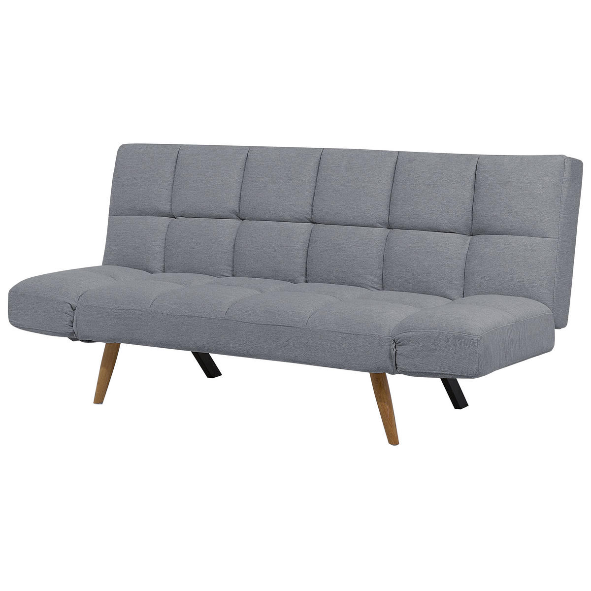 3-SITZER-SCHLAFSOFA hellgrau Ingaro - Hellbraun/Grau, Textil (182/86/79cm) - Beliani