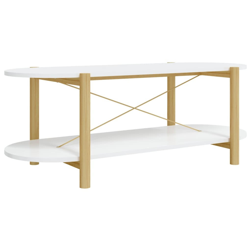 COUCHTISCH Weiß 110x48x40 cm Holzwerkstoff - Weiß, Holzwerkstoff (110/48/40cm) - furnicato