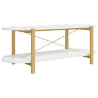 COUCHTISCH Weiß 110x48x40 cm Holzwerkstoff - Weiß, Holzwerkstoff (110/48/40cm) - furnicato