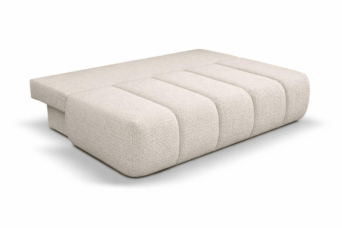 SOFA Mit Schlaffunktion Und Bettkasten, Chenille-Stoff Flow, Dunkelbeige, PIANO - Beige, Holz (207/91/103cm) - Kaiser Möbel