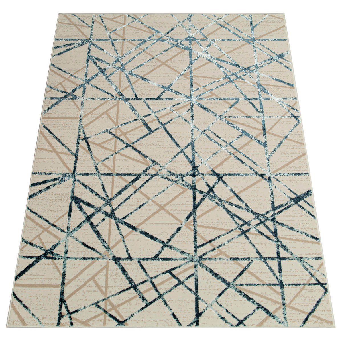 TEPPICH CRYSTAL Creme Blau 180/250 cm - Blau/Creme, Textil (180/250cm) - Tapiso