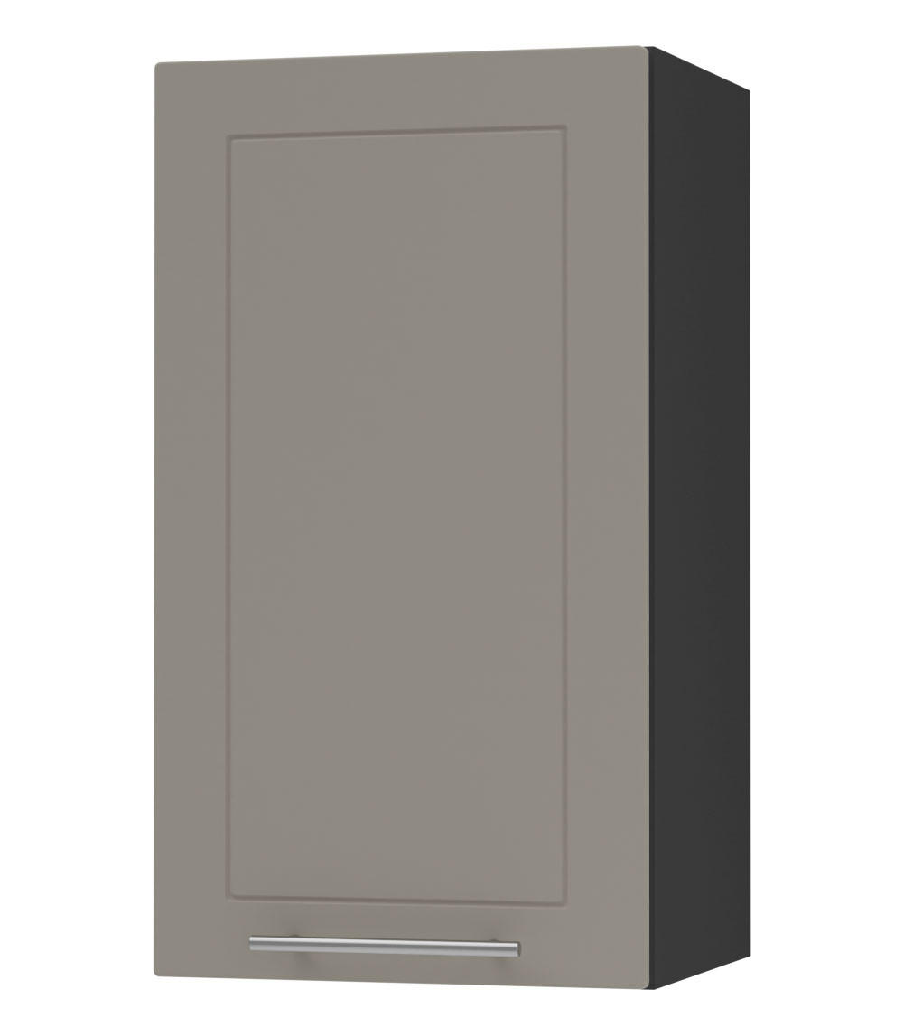 KÜCHENHÄNGESCHRANK Kvantum W2/40 Beige Matt / Schwarz Matt 40 / 32,5 / 72cm - Beige/Schwarz, Holz/Holzwerkstoff (40/72/32.5cm) - Feldmann-Wohnen