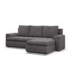 ECKSOFA RECHTS MIT SCHLAFFUNKTION FORESTA, Cord - Dunkelgrau - Dunkelgrau, Textil (230/159cm) - Mebligo