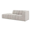 ECKSOFA Links Samt Stoff Beige - Creme/Schwarz, Holzwerkstoff/Kunststoff (240/90cm) - Makamii