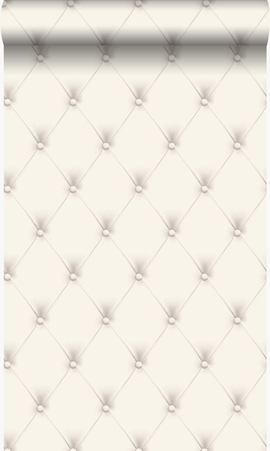 TAPETE kapitoniertes Mustes 53 cm x 10.05 m - Weiß, Papier (53/1000cm) - Origin Wallcoverings