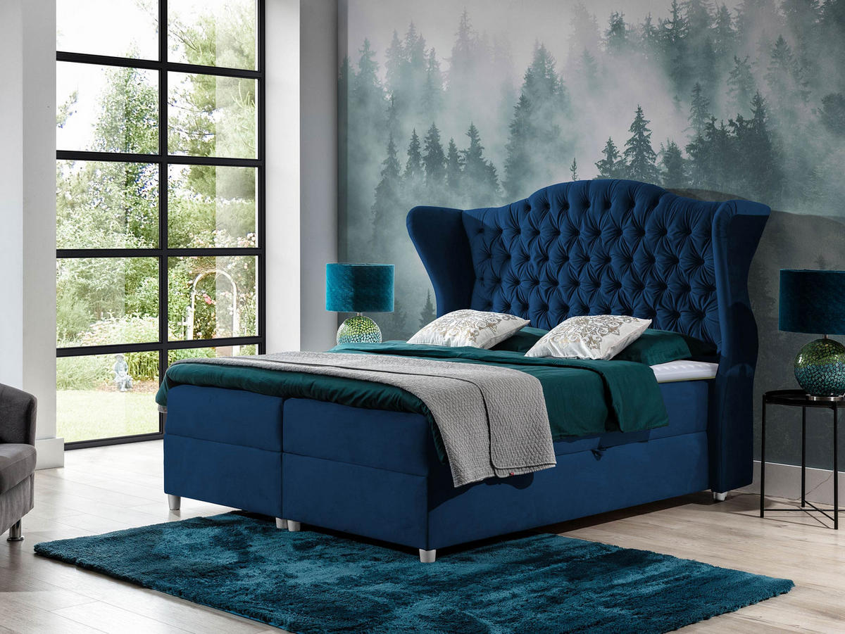 BOXBETT Livia - Blau, Holz (120/200cm) - MIRJAN24