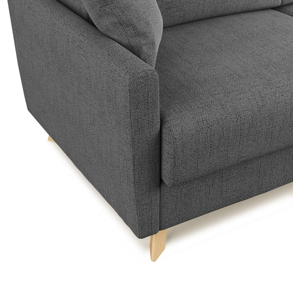 Thumbnail - Divani.store Schlafsofa, Grau, Textil, 4-Sitzer, Rechteckig, 200x94x97 cm, Wohnzimmer, Sofas & Couches, Schlafsofas