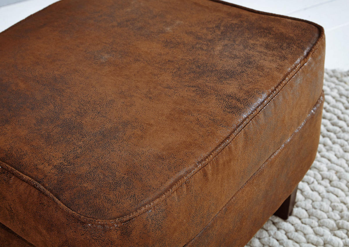 HOCKER 56x67x46 braun CHESTERFIELD - Braun, Holz (56/46/67cm) - Massivmoebel24