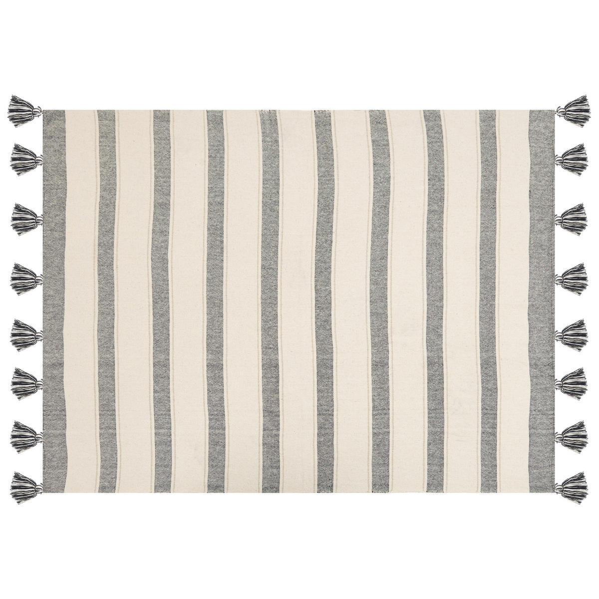 DECKE Beige Cayir 130/170 cm - Beige, Naturmaterialen/Textil (130/170cm) - Beliani