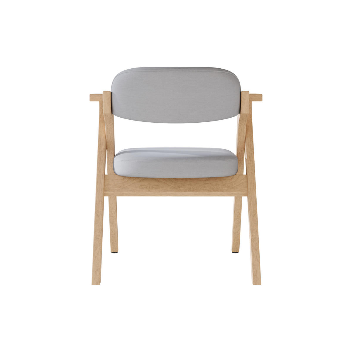 ESSZIMMERSTUHL 2 Klappbar Massivholz Leinen Grau Modern - Grau, Holz (64.5/76/66.5cm) - FLIEKS